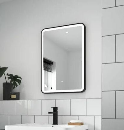 700 X 500 Black Framed Mirror Matt Black Bathrooms at Unit 5 