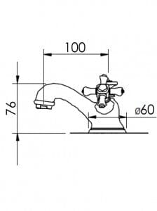 Cifial Edwardian Mono Basin Mixer Basin Taps Cifial 