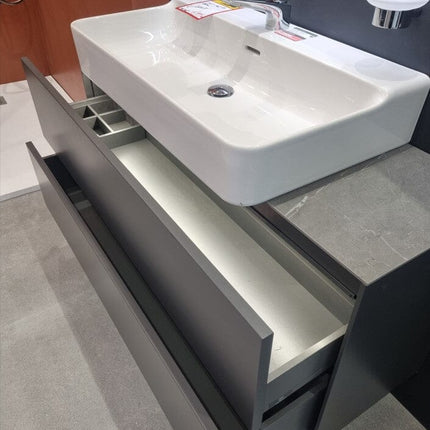 Ideal Standard Conca 1200 WH unit matt anthracite including worktop and basin Clearance Vanity Unit Ideal Standard 