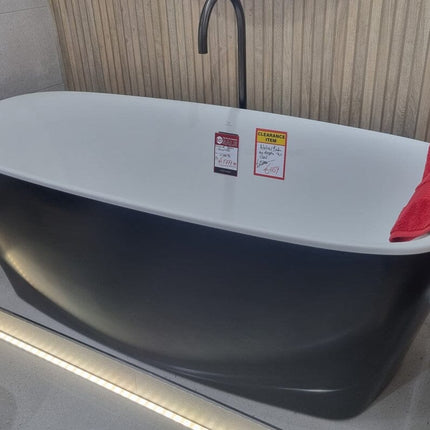 Ideal Standard Dea 170 x 75cm freestanding bath with integrated waste matt black external Clearance Bath Ideal Standard 