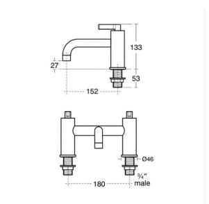 Ideal Standard Silver Bath Filler Clearance Taps Bathrooms at Unit 5 