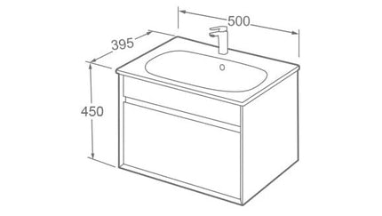 IMEX ALMA 500 WALL HUNG VANITY UNIT & BASIN Clearance Vanity Unit Imex 