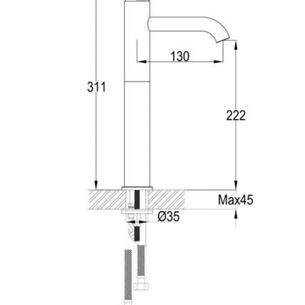 JtP VOS Single Lever Tall Basin Mixer Basin Taps Just Taps 