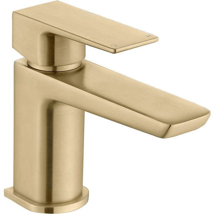 Lux Bermuda Cloakroom Basin Mixer & Waste - Brushed Brass Unit 5 Basin Taps Bathrooms at Unit 5 