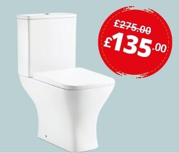 Ocean Breeze Close Coupled Toilet with Soft Close Seat Clearance Toilet Britocean 