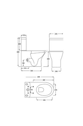 Palm Comfort Height Closed Back WC and Soft Close Seat Clearance Toilet Bathrooms at Unit 5 