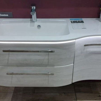 Pelipal Contea, Illuminated Vanity Unit , Basin and Non Illuminated Mirror Cabinet Clearance Vanity Unit Pelipal 