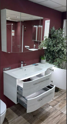 Pelipal Contea, Illuminated Vanity Unit , Basin and Non Illuminated Mirror Cabinet Clearance Vanity Unit Pelipal 