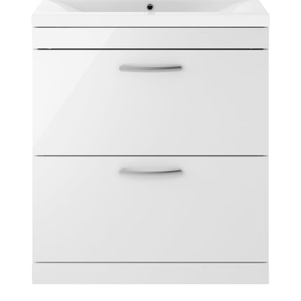 Tanaro 800 Floor Standing Double Drawer Vanity Unit & Ceramic Basin Clearance Vanity Unit Bathrooms at Unit 5 