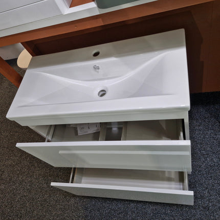 Tanaro 800 Floor Standing Double Drawer Vanity Unit & Ceramic Basin Clearance Vanity Unit Bathrooms at Unit 5 