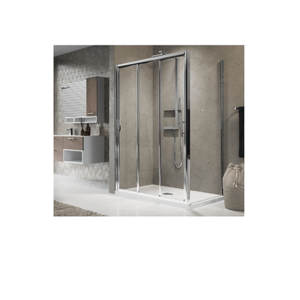 Novellini Lunes 1.0 Triple 1100 Sliding Door Shower Door Novellini 