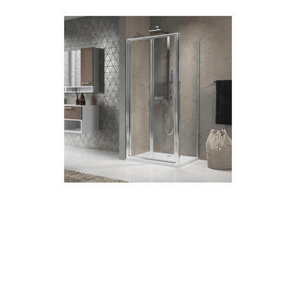 Novellini Lunes Bi-Fold Shower Door - Silver Shower Door Novellini 